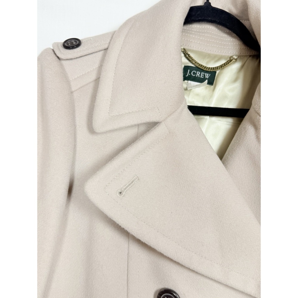 J.Crew Wool Peacoat Jacket Womens 6 Ivory Double Breasted Thinsulate NWT - Picture 6 of 16